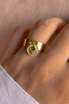 Bague en acier inoxydable Cascade de Diamant - Boutique Pastel