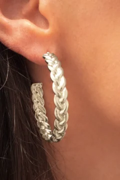 Boucle d'oreille cascade argenté - boutique pastel