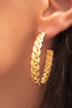 boucle d'oreille Cascade dorée - boutique pastel