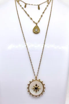 Collier en acier inoxydable Océan Blanc