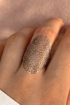 Bague marquise argenté - Boutique pastel