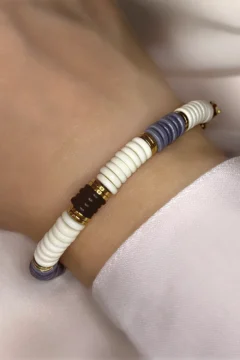 bracelet perle bleu