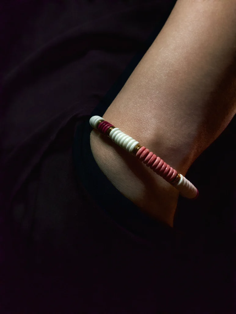 Bracelet acier inoxydable assia rose - Boutique Pastel