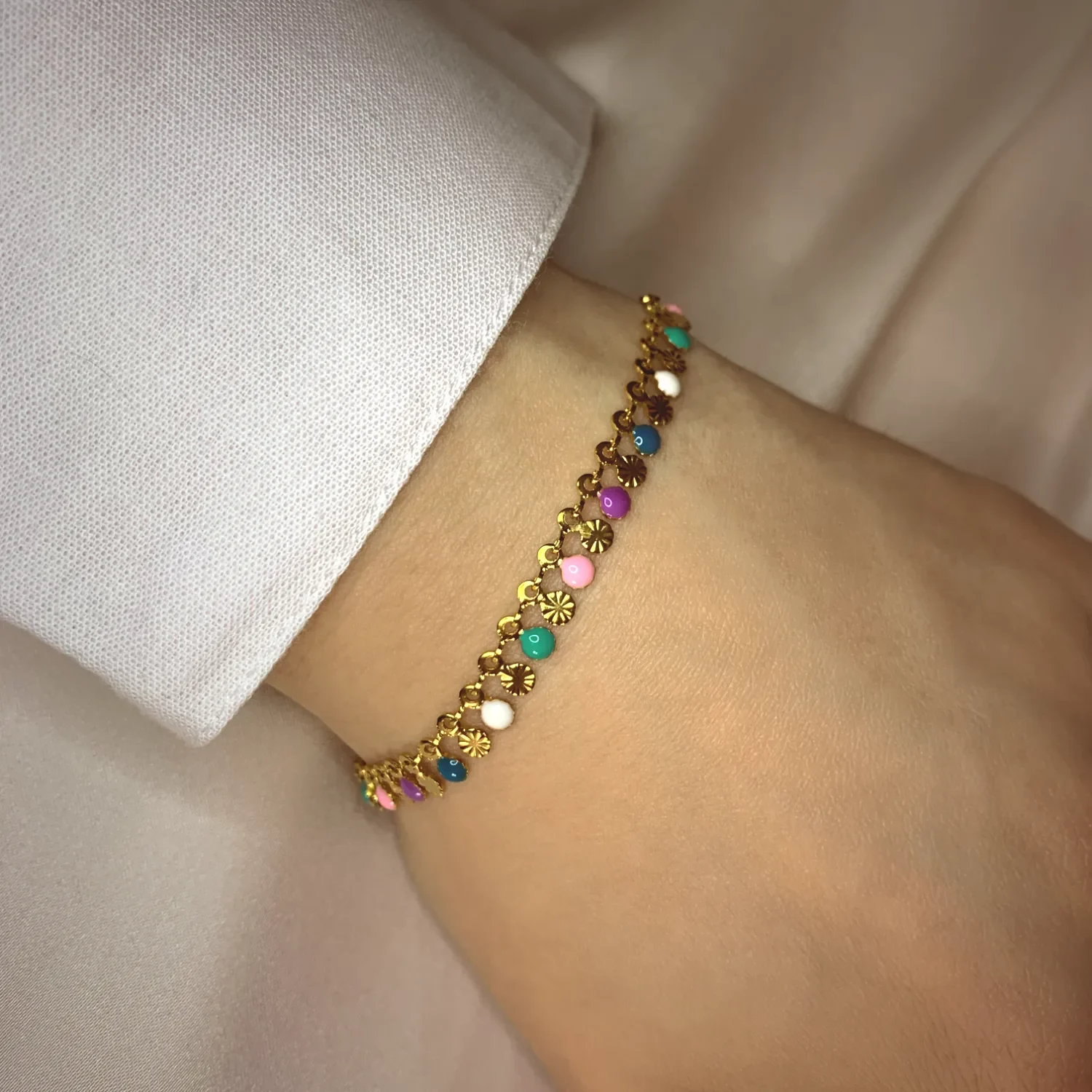 Bracelet acier inoxydable coloré - Boutique Pastel