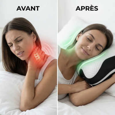 oreiller arthrose cervicale - avant après utilisation