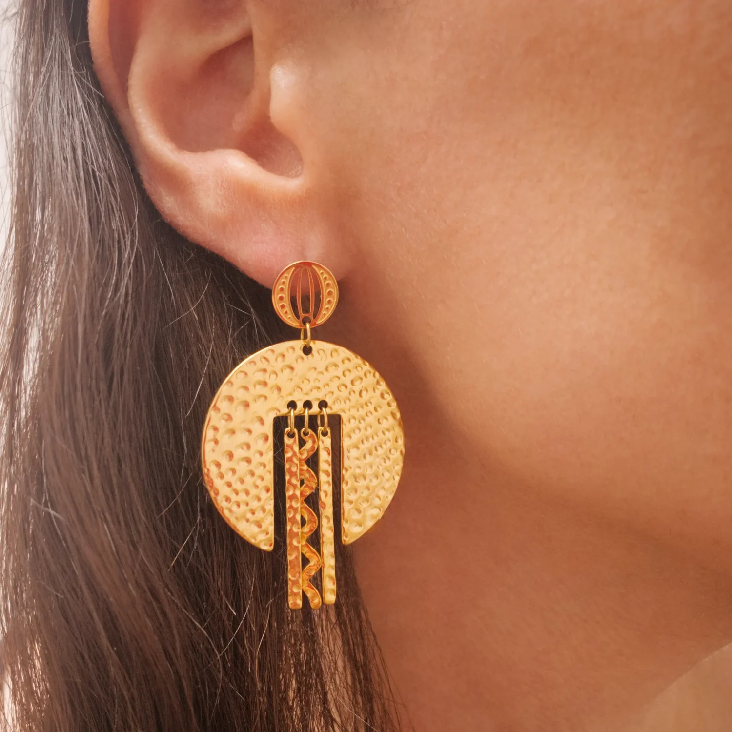 Boucle d'oreille demi lune - boutique pastel