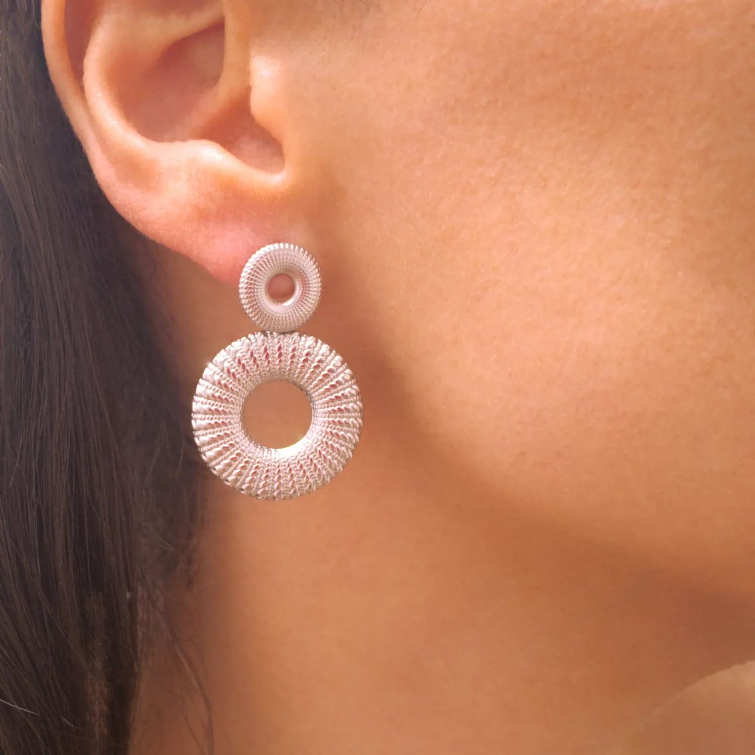 Boucle pendante argent - boutique pastel