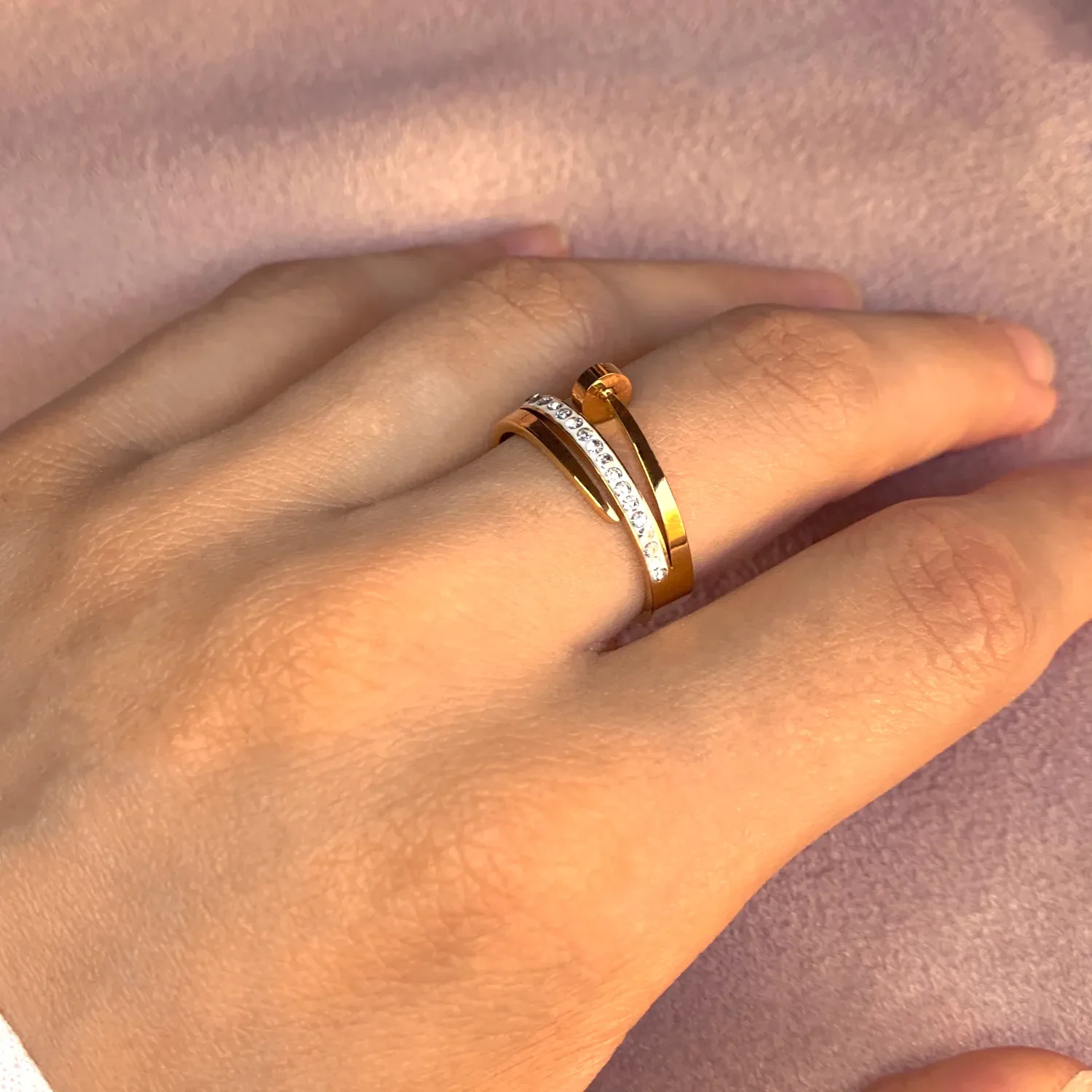 bague clou doré - boutique pastel