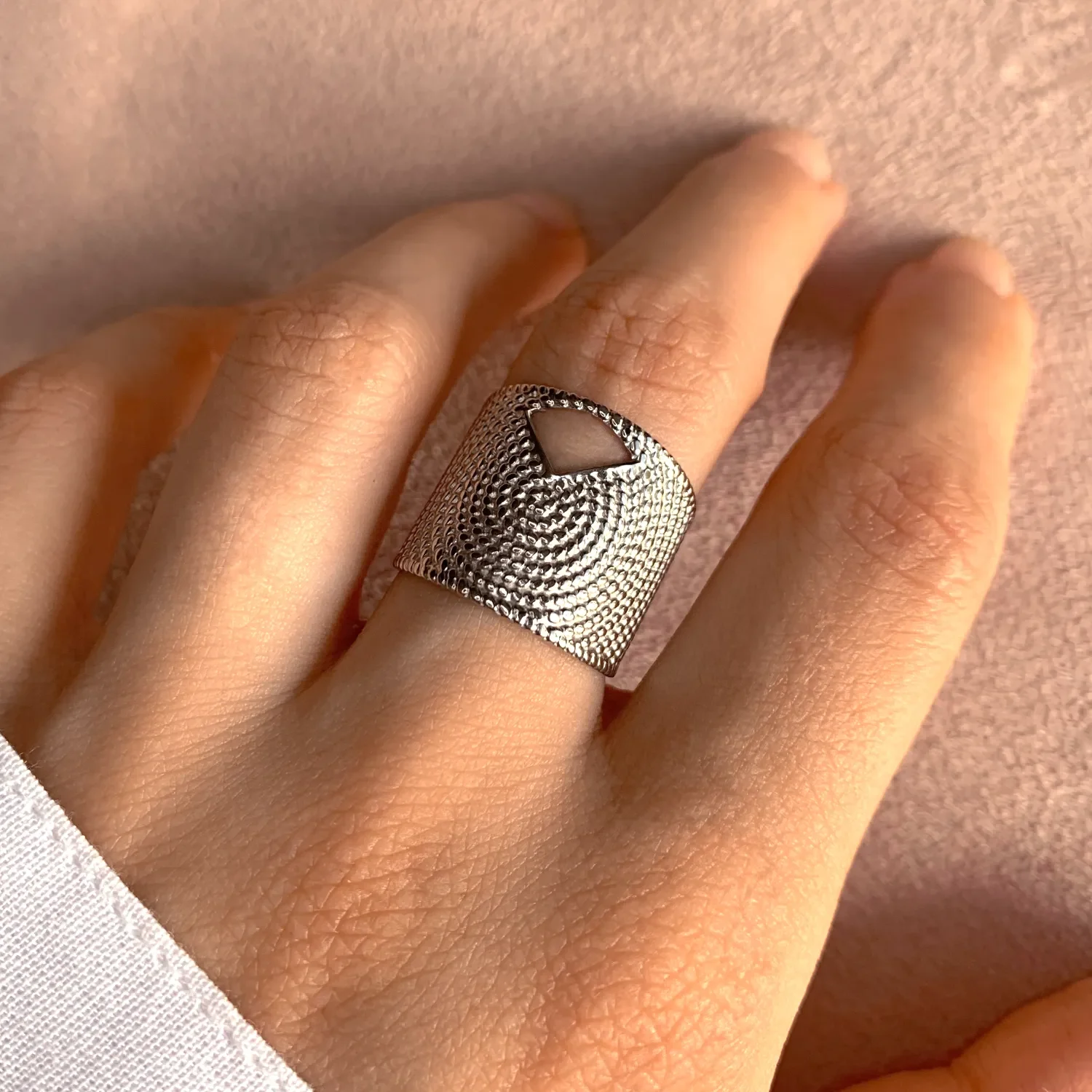 Bague ginette argenté - Boutique pastel
