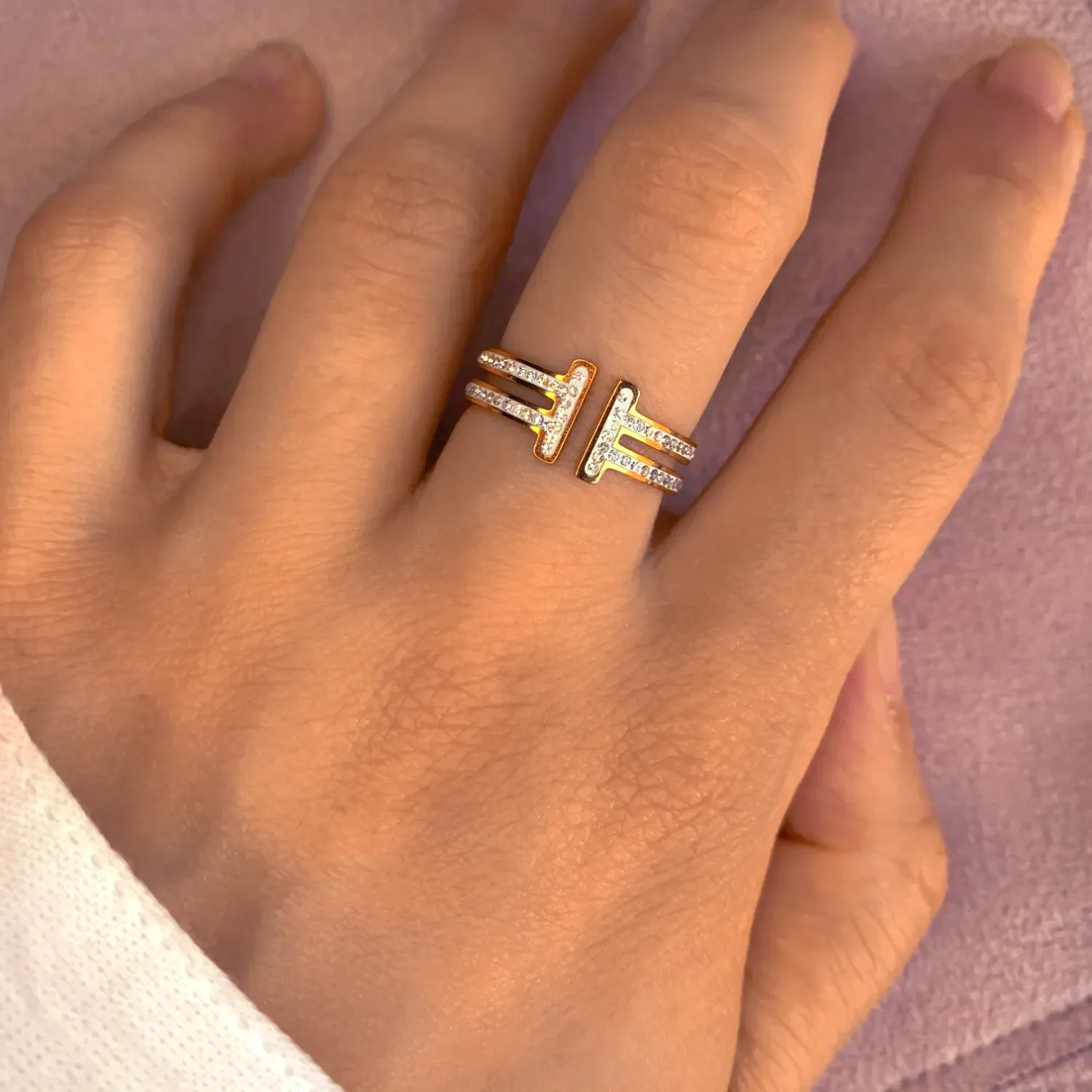Bague strass - boutique pastel
