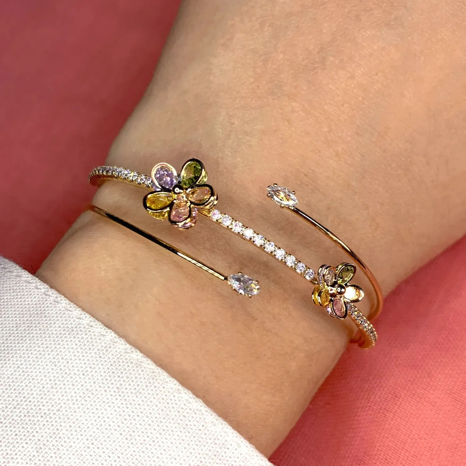 bracelet fleur coloré - boutique pastel