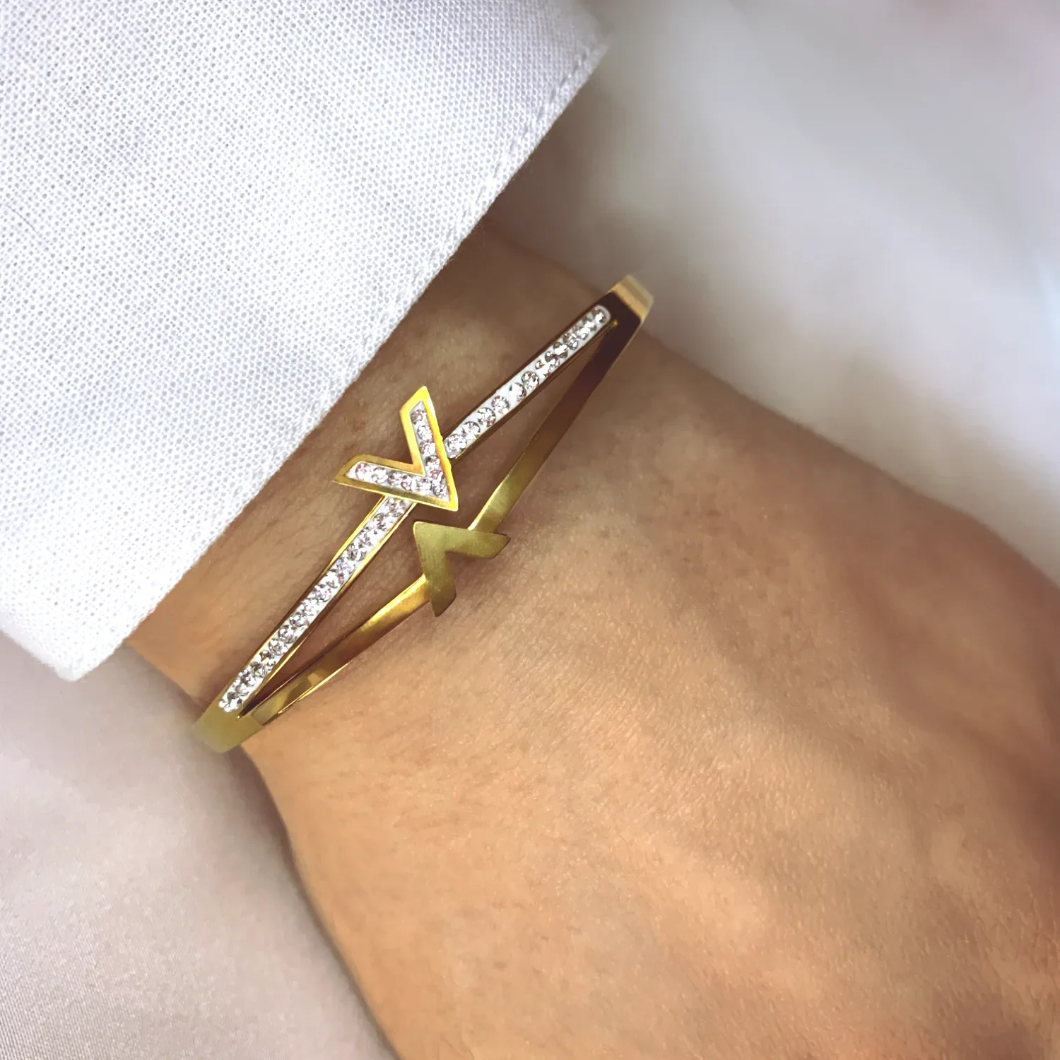 bracelet jonc V - Boutique pastel