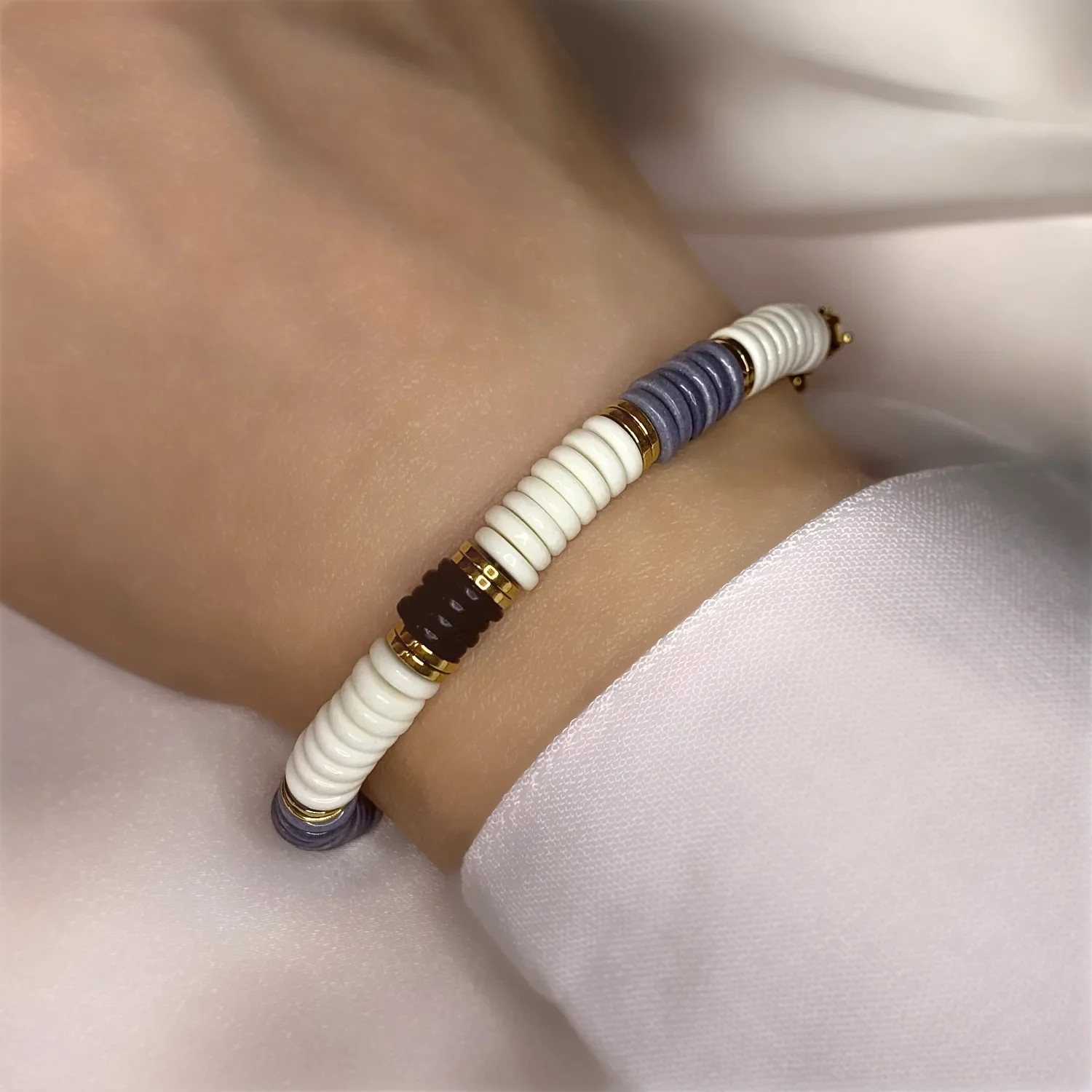 bracelet perle bleu
