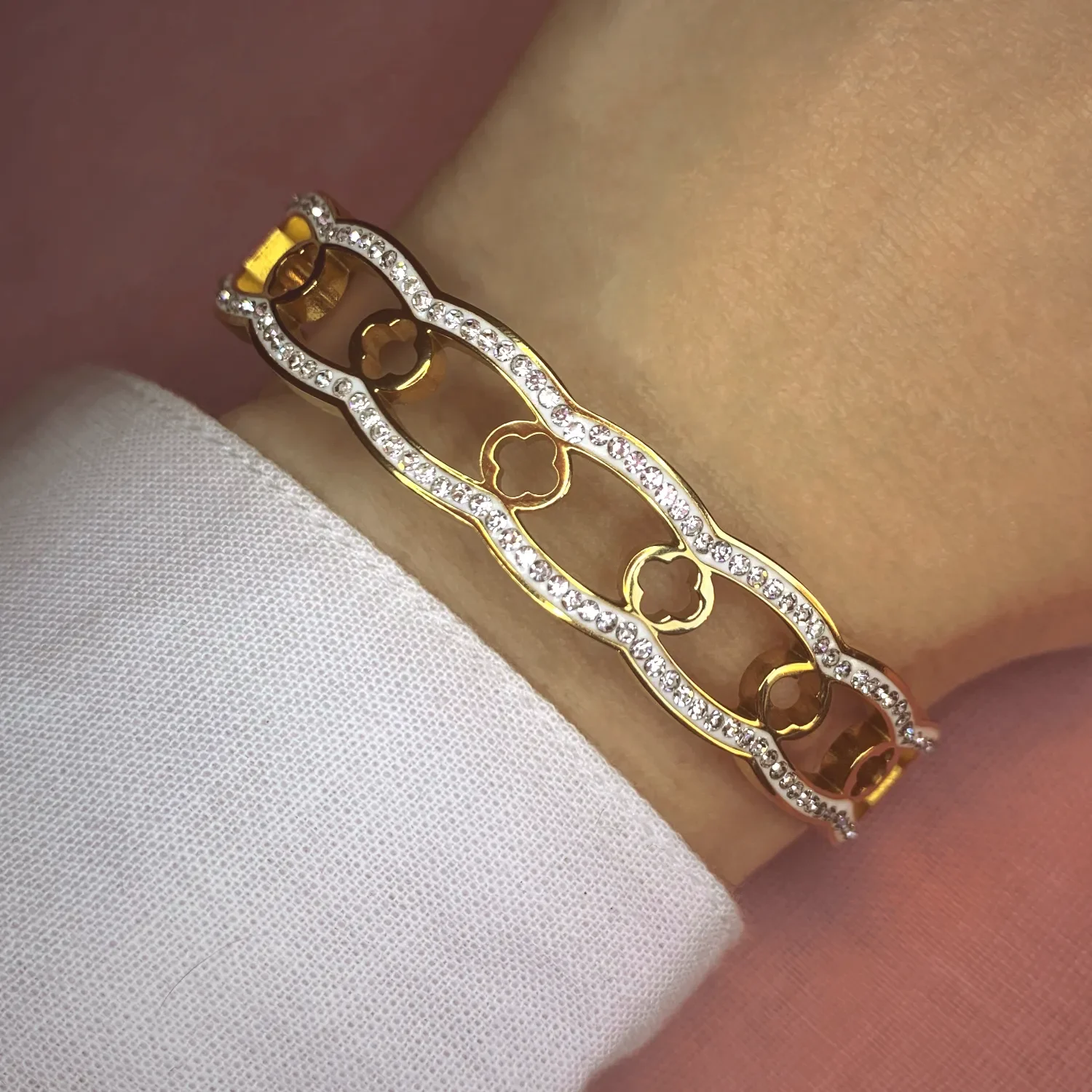 Bracelet trefle stass - Boutique Pastel